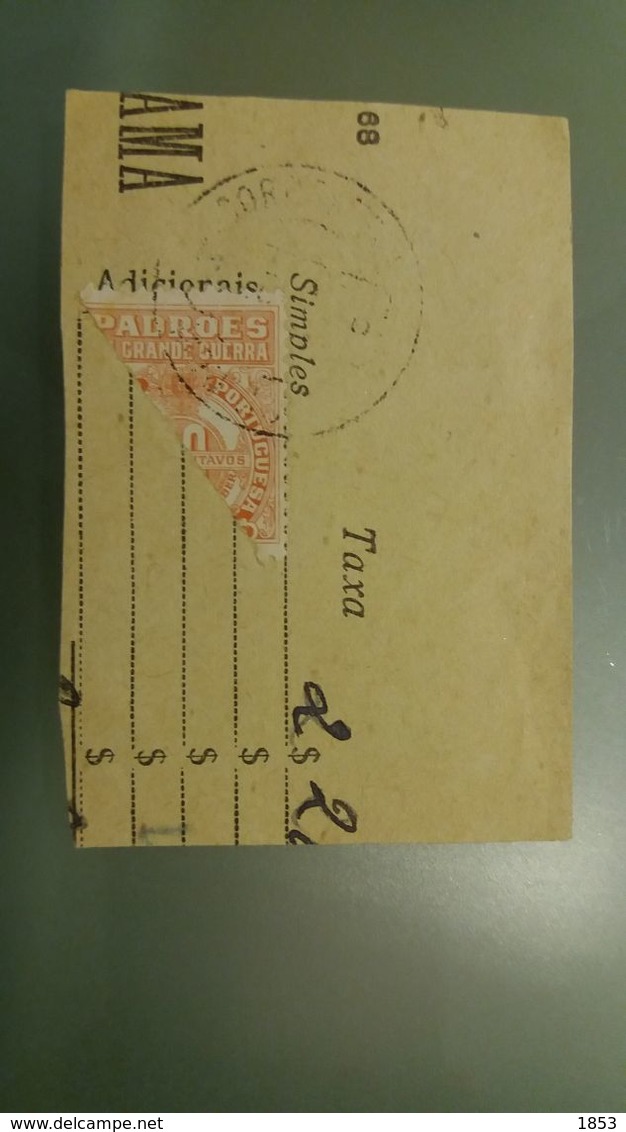 FRAG. DE TELEGRAMA C/ BICETADO PADROES DA GRANDE GUERRA - Used Stamps