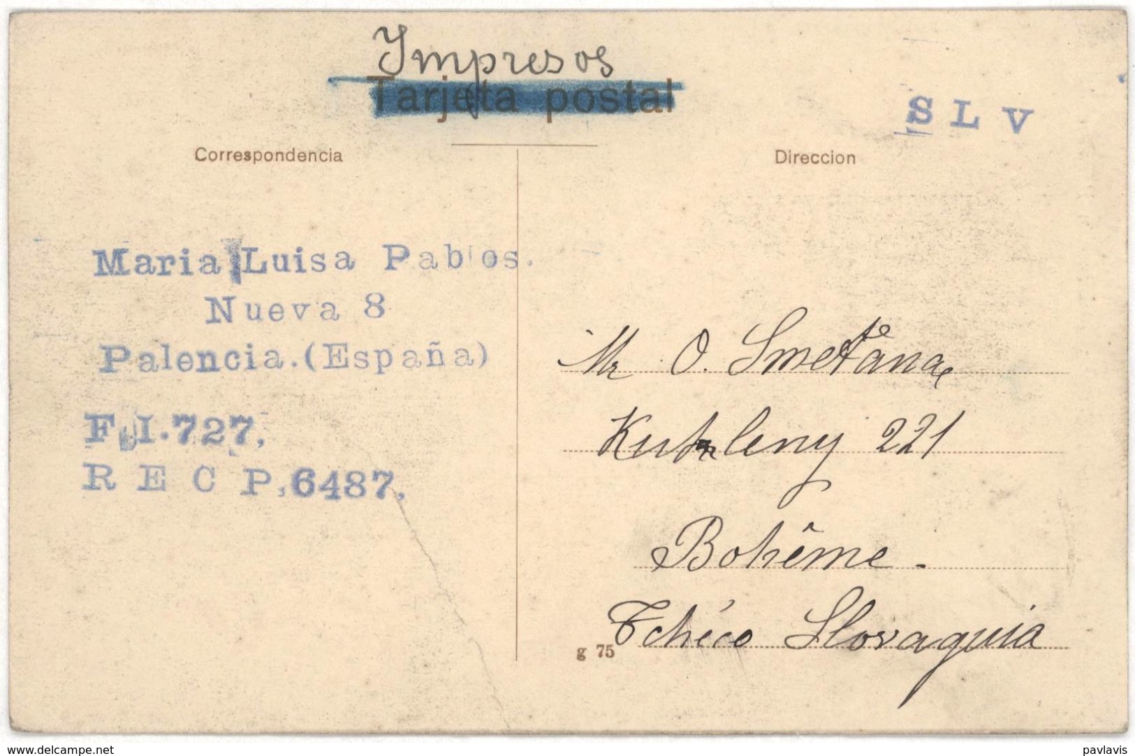 Palencia – Plaza De Abastos Y Diputacion Provincial – With A Stamp 5 Cts Green – Year 1920 - Palencia