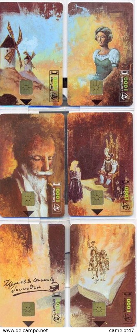 Spain CP-101, Cervantes - Don Quijote De La Mancha 6 Chip Phonecards, PUZZLE, #cp-101 - Puzzle