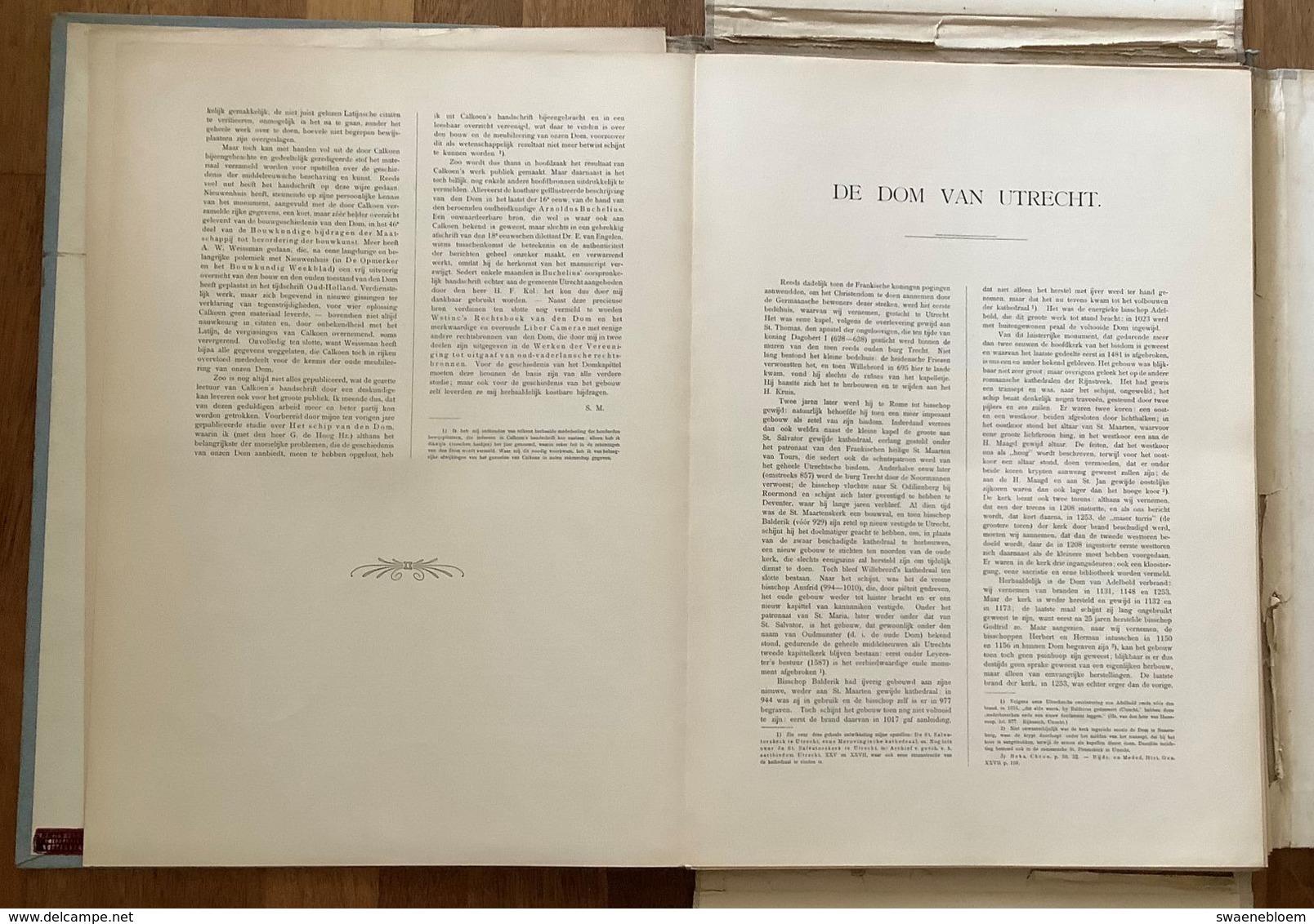 NL.- DE DOM VAN UTRECHT MET DERTIG PLATEN MET TEKST VAN Mr. S. MULLER Fz. Uitg.: C.H.E. Breijer. 1906