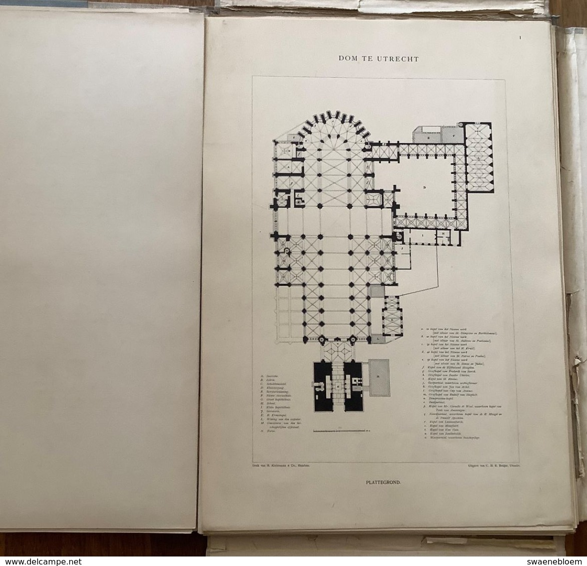 NL.- DE DOM VAN UTRECHT MET DERTIG PLATEN MET TEKST VAN Mr. S. MULLER Fz. Uitg.: C.H.E. Breijer. 1906