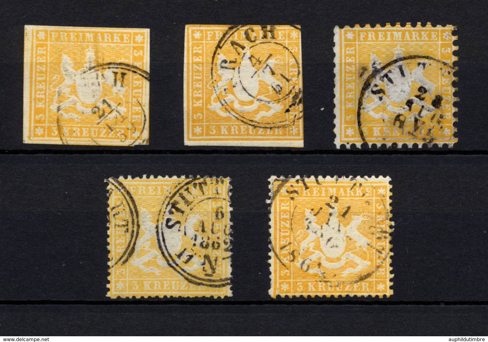 Germany Wurtemberg 3k Yellow Selection. XF. H93 - Andere-Europa