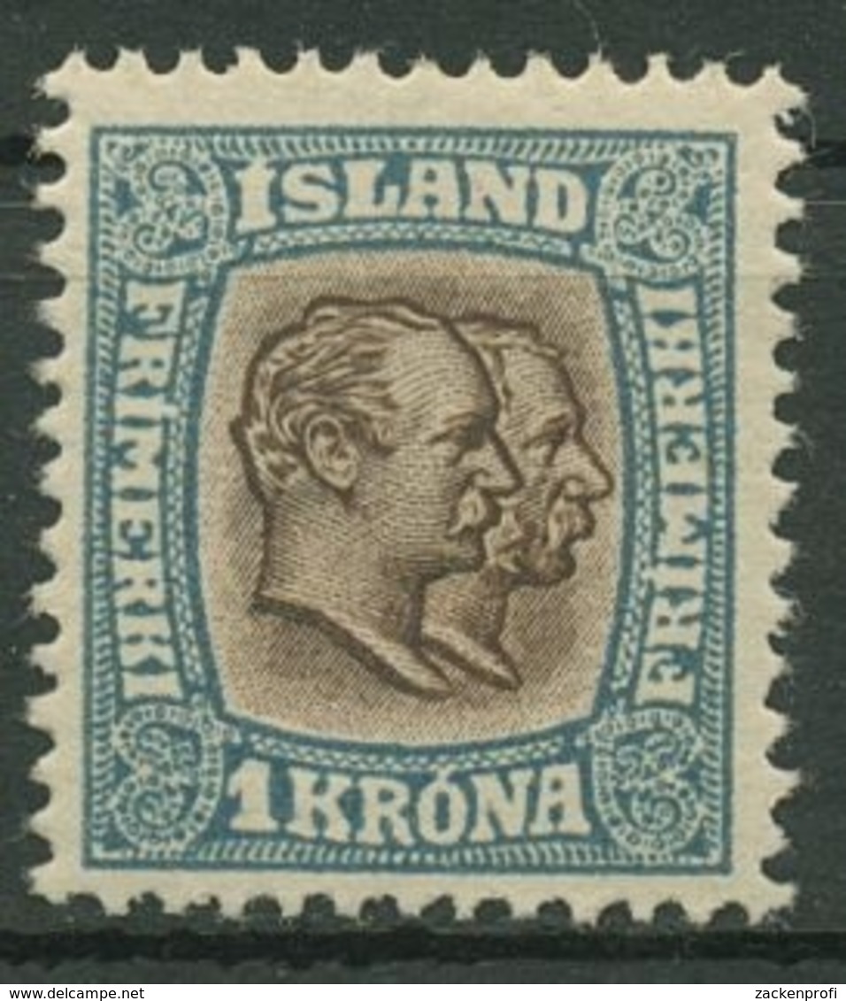 Island 1907 König Christian IX. Und König Frederik VIII. 60 Mit Falz - Ongebruikt