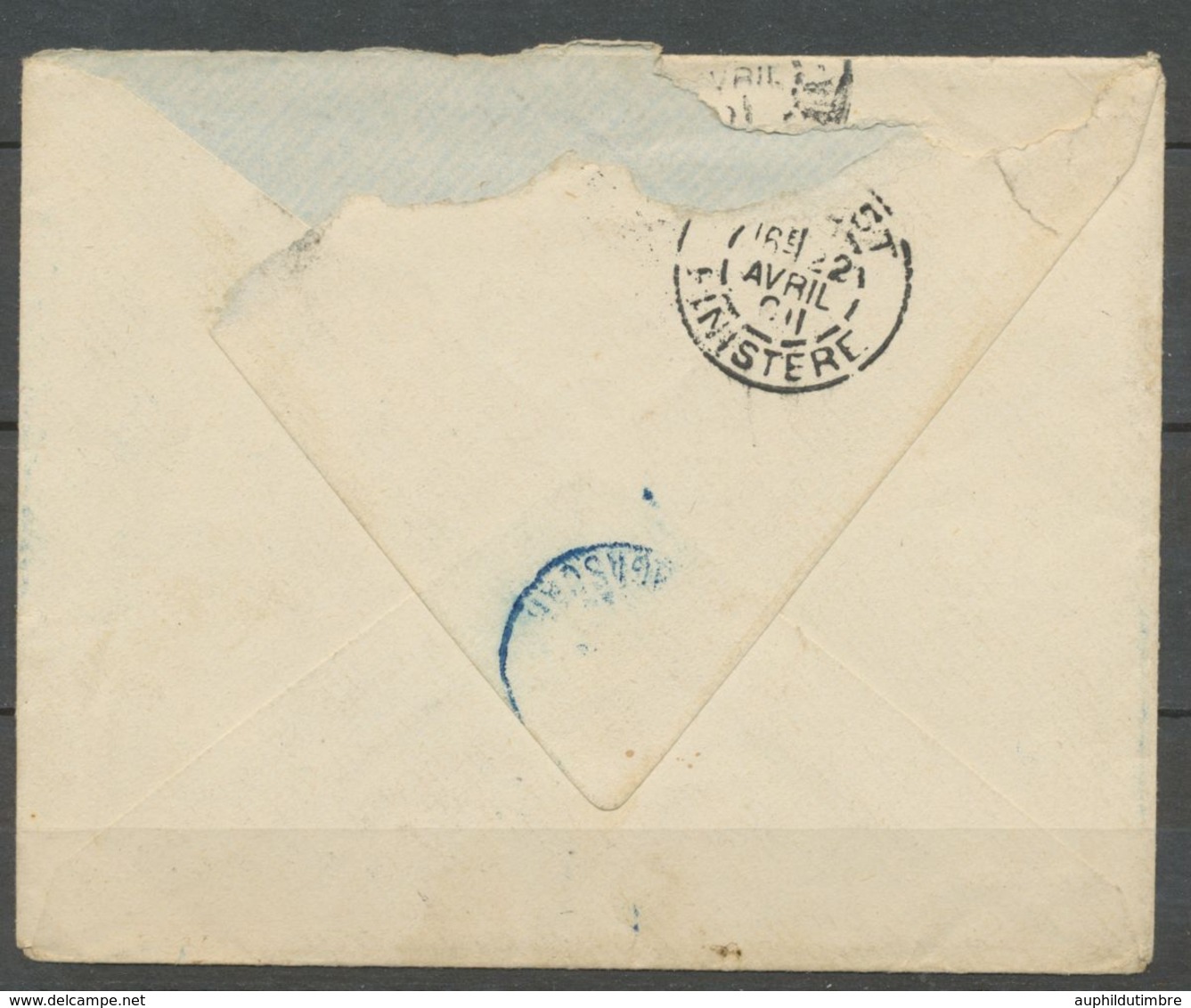 MORONDAVA/MADAGASCAR Càd Bleu 1901, Franchise Du Chef De Poste, SUP X1160 - Army Postmarks (before 1900)
