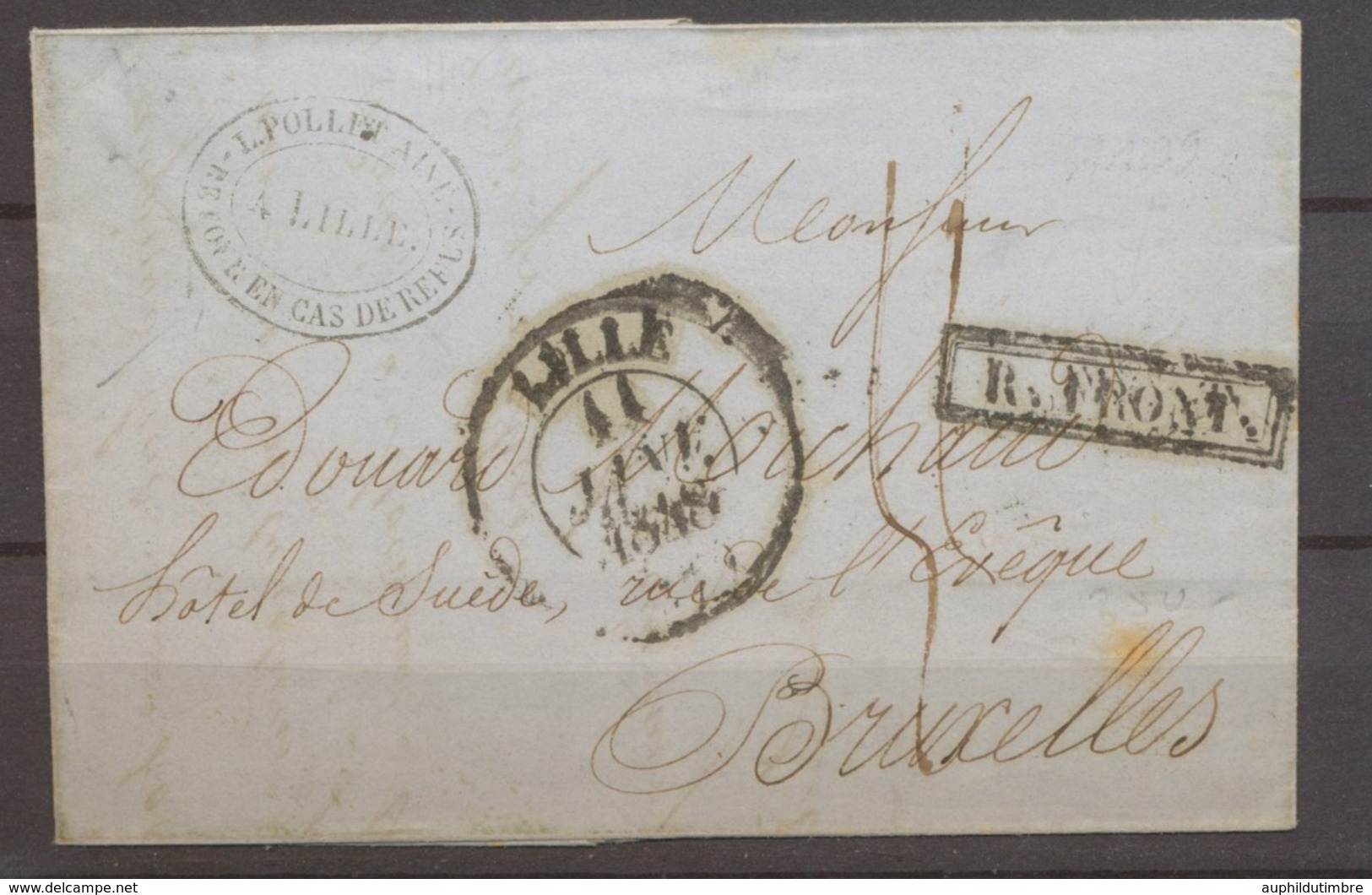 1848 R.Front Double-Cachet + Cachet N°13 Lille Prix 30€ X1286 - Entry Postmarks