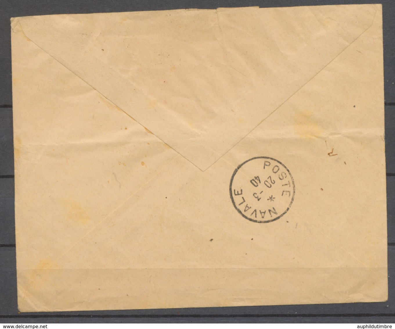 1940 BUREAU CENTRAL/POSTE NAVALE Sur Env. PTT, Superbe X1415 - Maritime Post