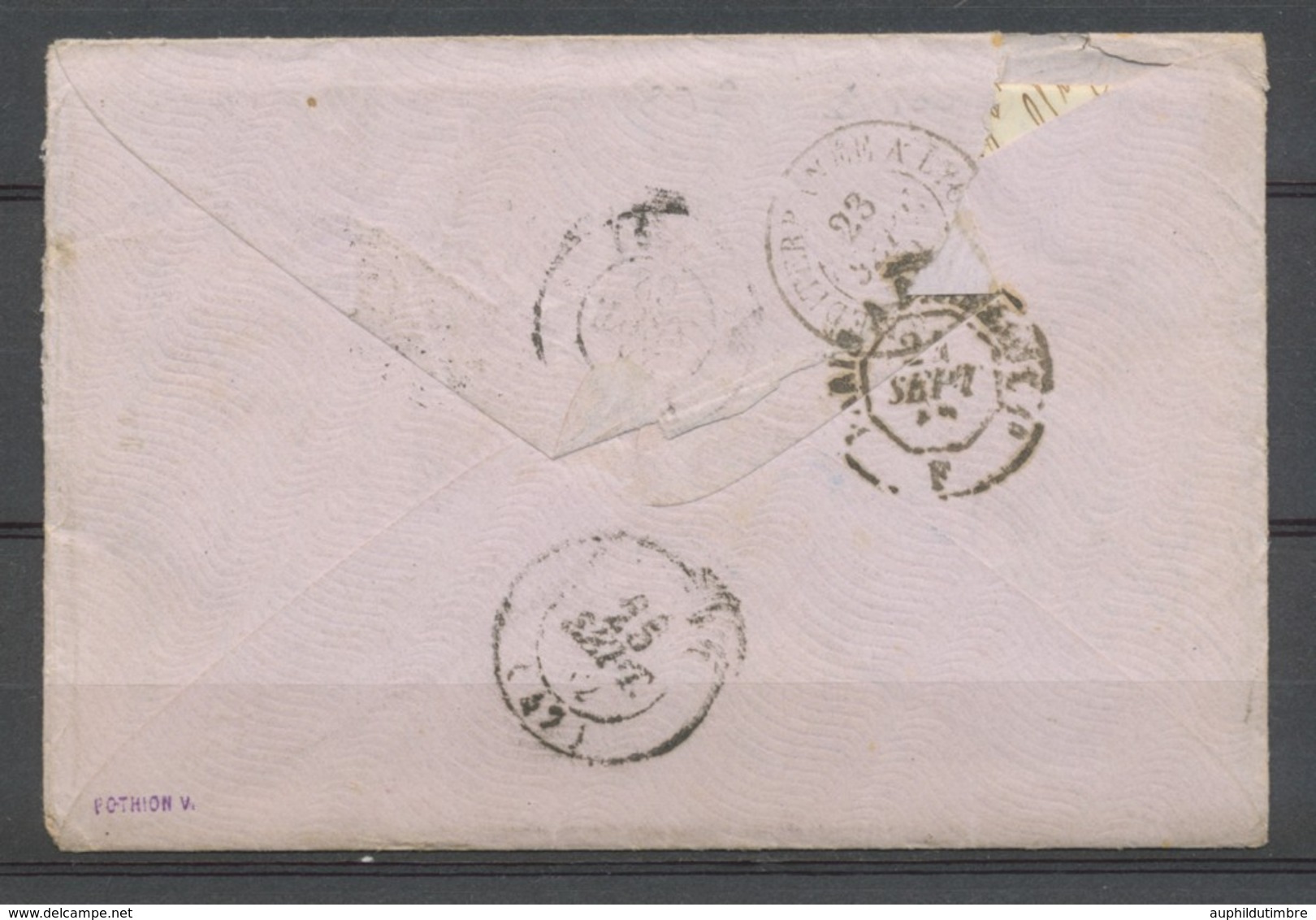 1862 Env. N°14 Obl Grille + CAD Militaire Rome 2ème Division TB; Certif. X2648 - Army Postmarks (before 1900)