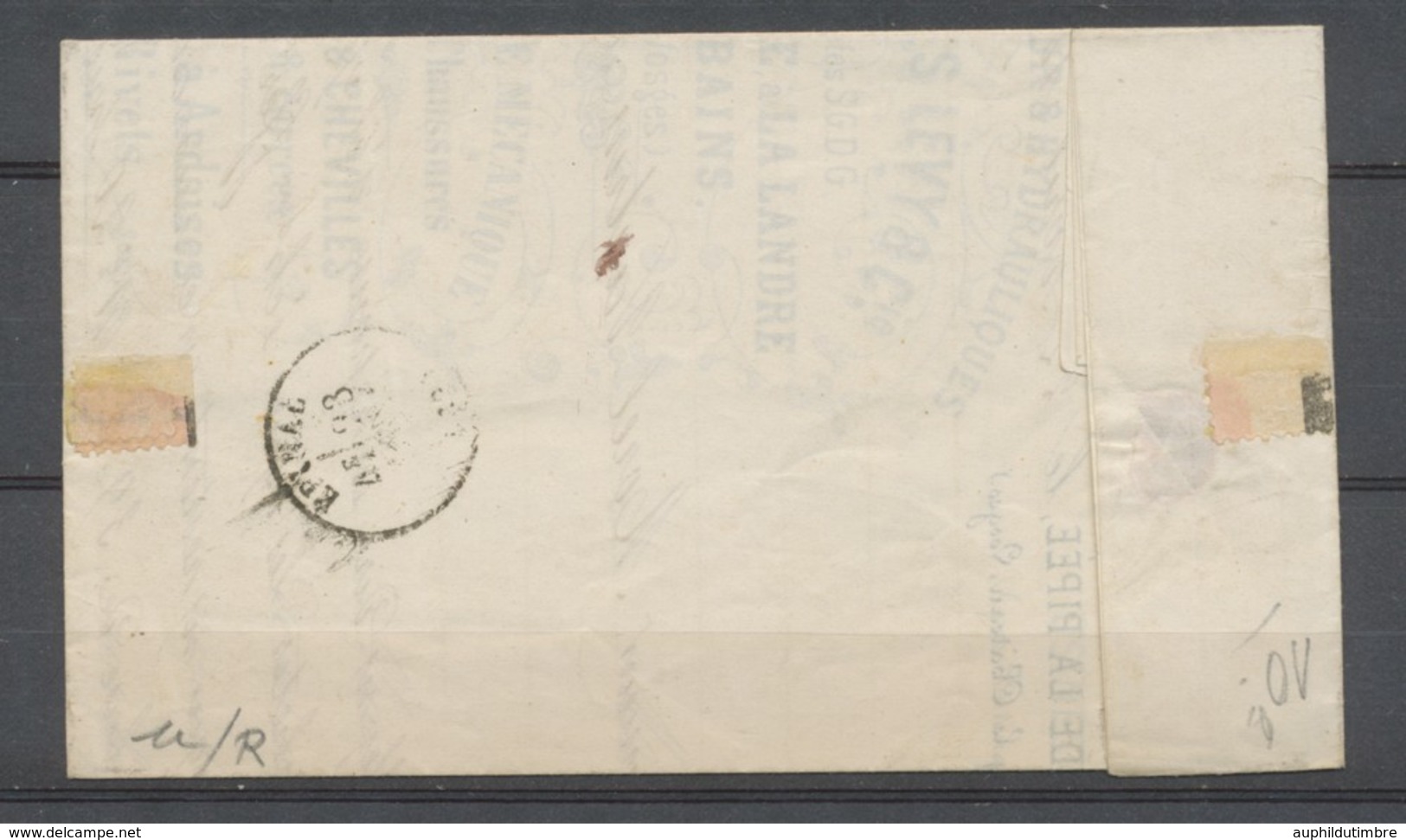 1871 Lettre CAD BAINS-EN-VOSGES + PP Affranchit Par Manque De Timbres X2673 - Guerre De 1870