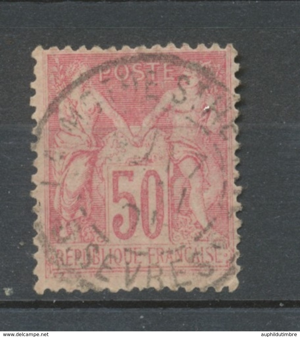 Classique Sage N°98 50c Rose Type II N/U Oblitéré TB. X280 - 1876-1878 Sage (Typ I)