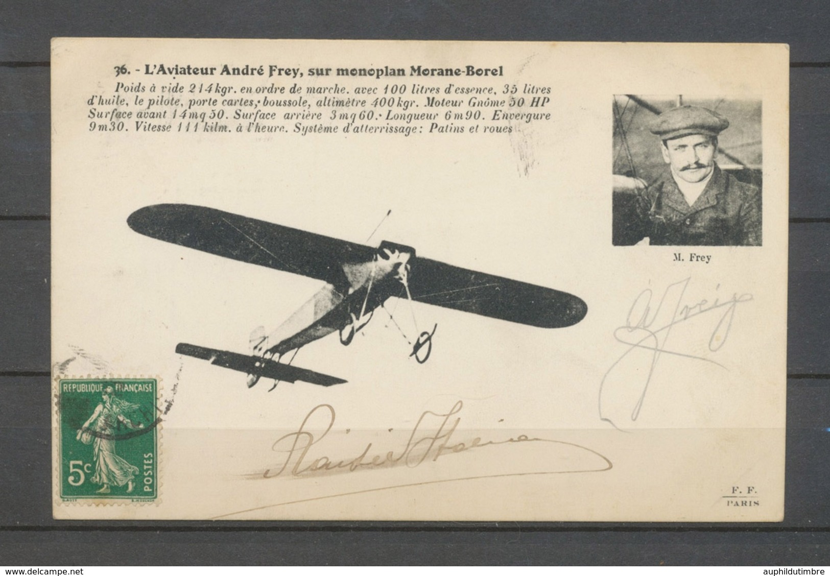 Aviation CP Juvisy, Signature FREY Et D'ITALICO RAISER, SUP X3942 - Oorlog 1870