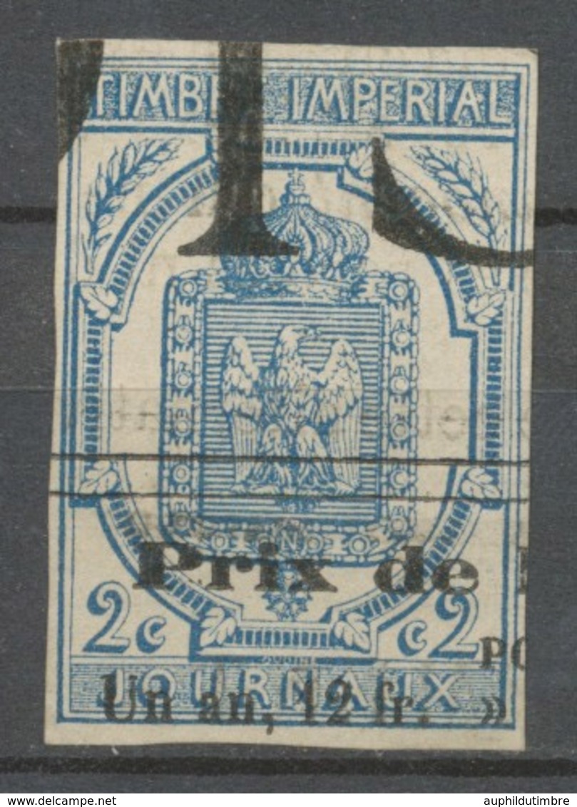 Timbre France JOURNAUX, 2c. Bleu ND Obl. Typo, SUP X3964 - Periódicos