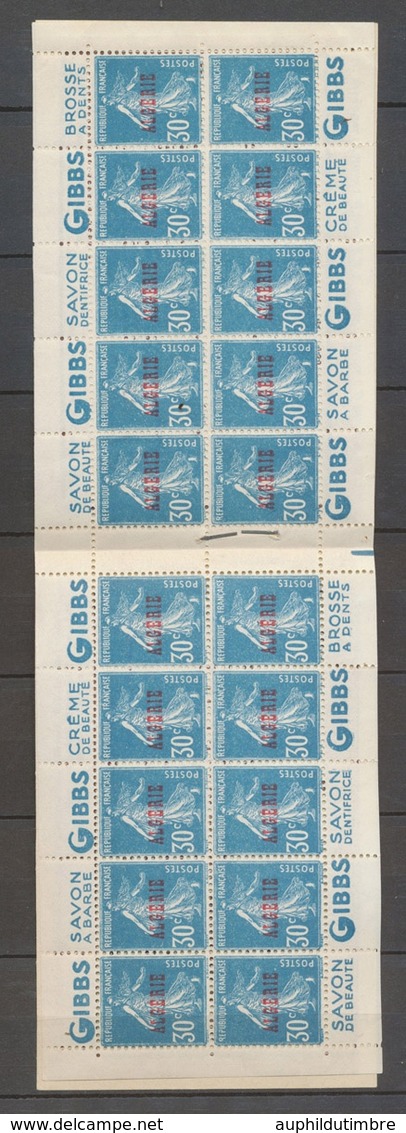 ALGERIE CARNET, 30c. Semeuse Bleu, S. 100, Guerre/Blanchon Perforé En Haut X4062 - Collections, Lots & Séries