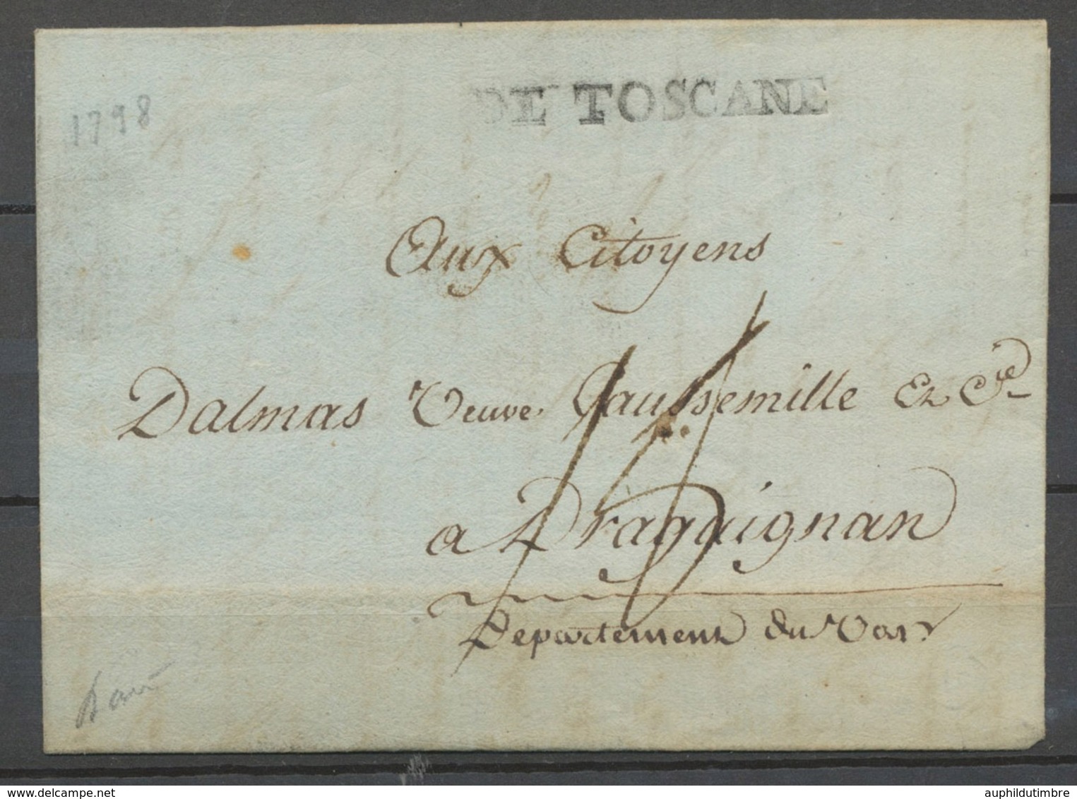 1798 Lettre DE TOSCANE, Mis à ANTIBES, SUP X4110 - Andere-Europa