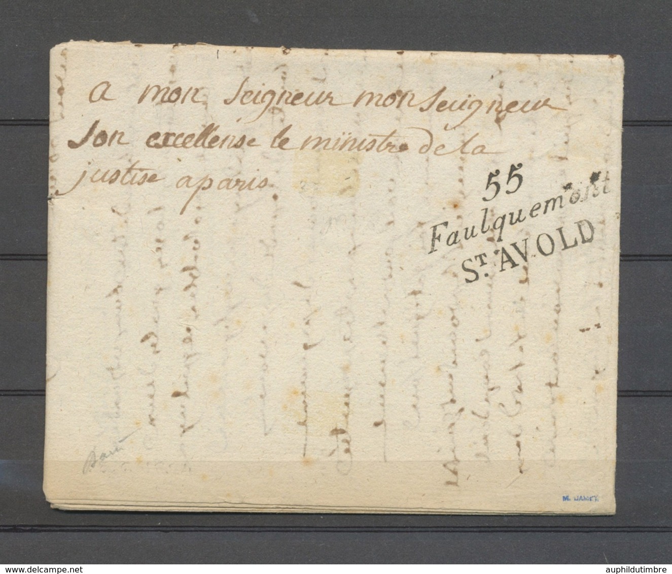 1824 Lettre Marque 55/Faulquemont/ST AVOLD, De Brulange, Superbe X4873 - 1801-1848: Précurseurs XIX