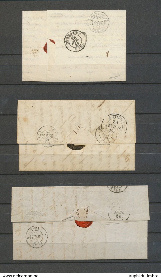 3 Lettres Corps Expéditre D'Italie/Qer Général, Càd 1ère Expédition Rare X5098 - Army Postmarks (before 1900)
