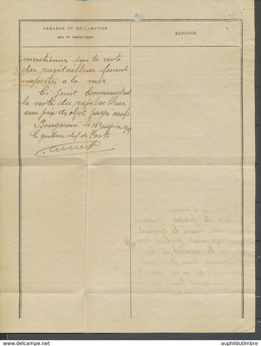 1909 Note De La Marine BOUGARONI/SEMAPHORE/CONSTANTINE Càd Bleu SUP X5144 - 1877-1920: Période Semi Moderne