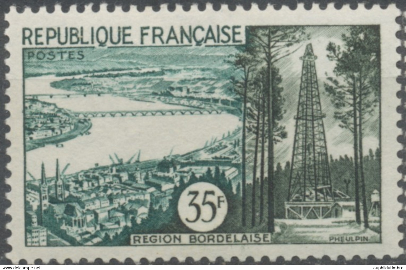 Série Touristique. Types De 1955. 35f. Vert-noir Et Vert-bleu (1036). Neuf Luxe ** Y1118 - Nuevos