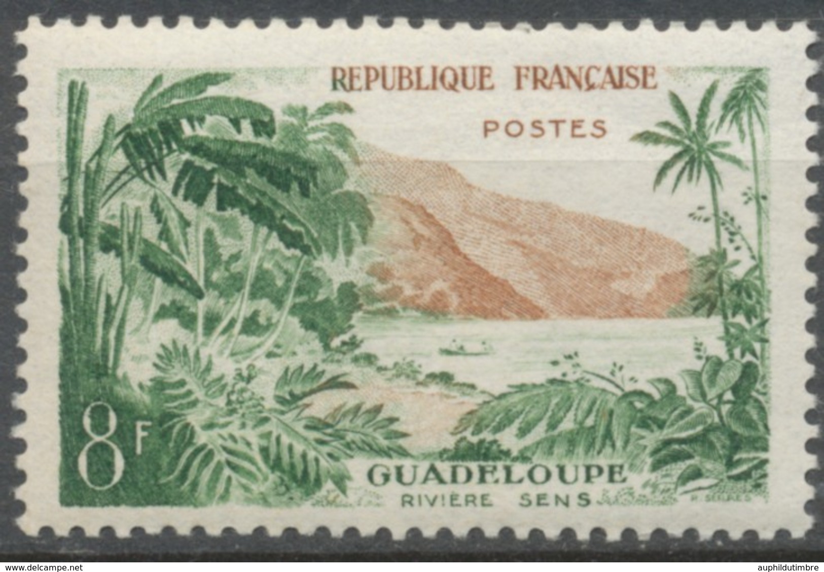 Série Touristique. Rivière Sens, à La Guadeloupe 8f. Vert Et Ocre. Neuf Luxe ** Y1125 - Nuevos