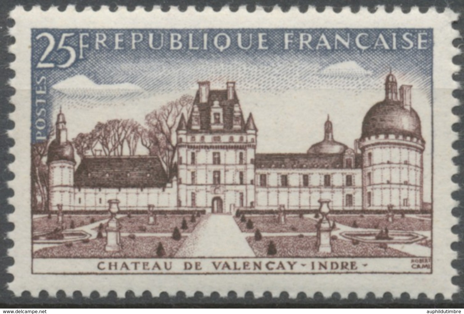 Série Touristique. Château De Valençay 25f. Brun-rouge Et Gris-bleu. Neuf Luxe ** Y1128 - Nuevos