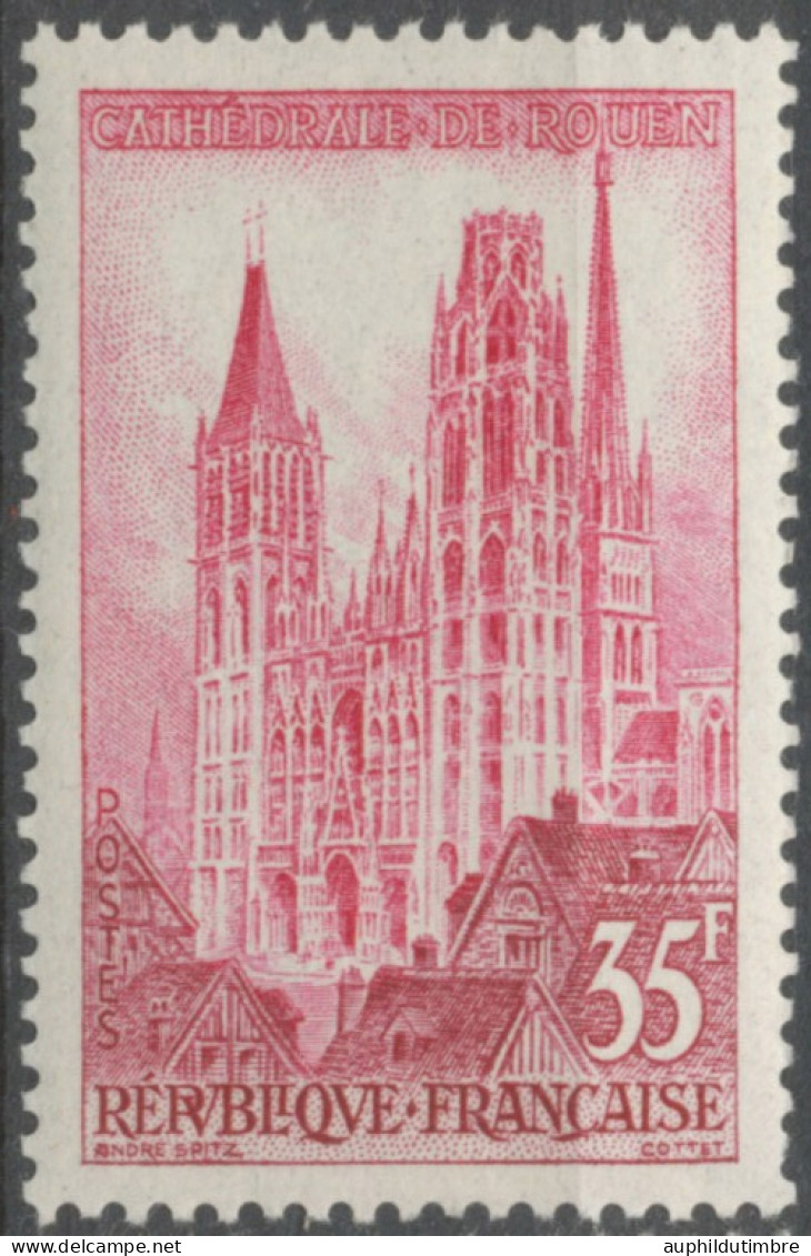 Série Touristique. Cathédrale De Rouen 35f. Rose Et Lie-de-vin. Neuf Luxe ** Y1129 - Nuevos