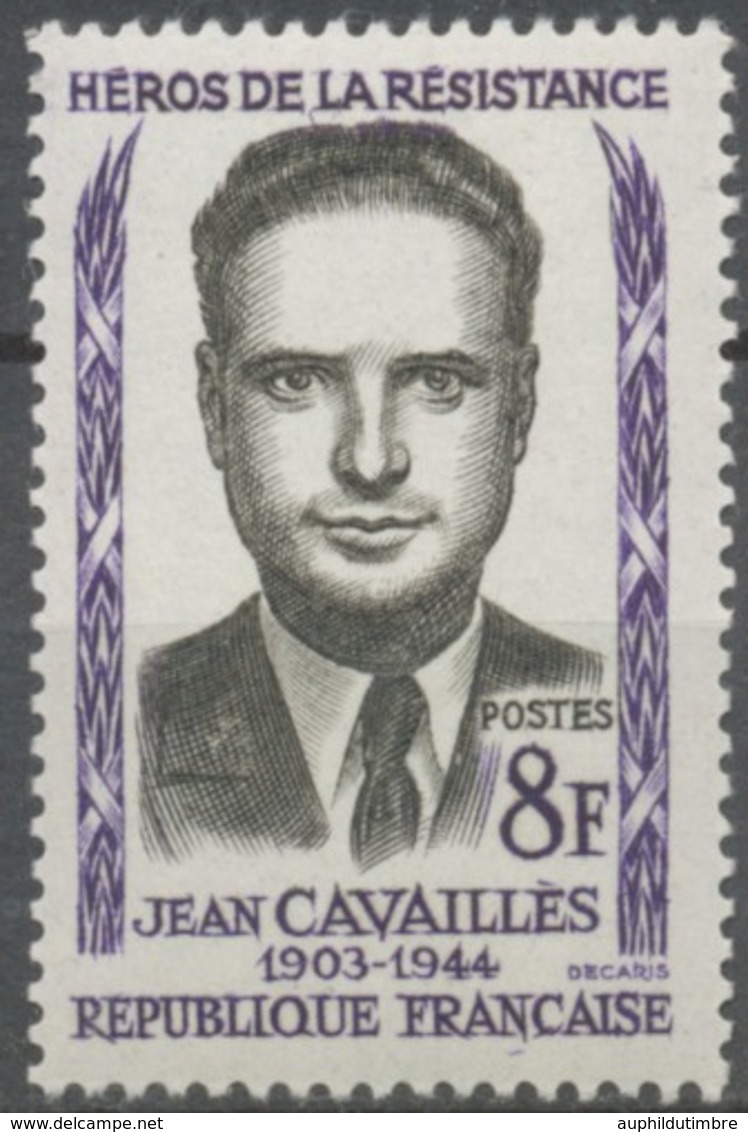 Héros De La Résistance (II) Jean Cavaillès 8f. Violet Et Brun-noir. Neuf Luxe ** Y1157 - Nuevos