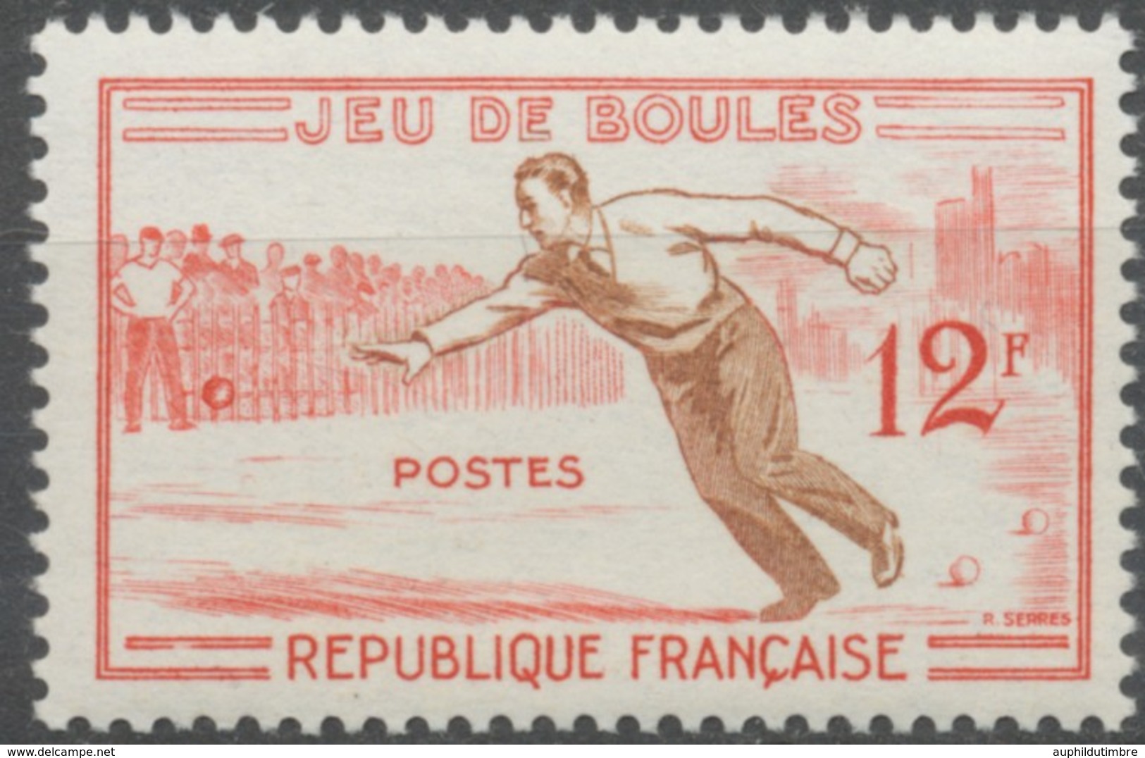 Jeux Traditionnels. Boules 12f. Rouge Et Brun-orange. Neuf Luxe ** Y1161 - Unused Stamps