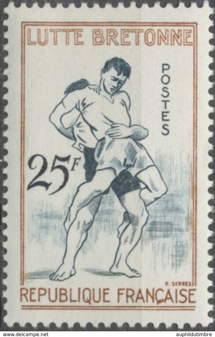 Jeux Traditionnels. Lutte Bretonne 25f. Brun Et Vert-noir. Neuf Luxe ** Y1164 - Unused Stamps