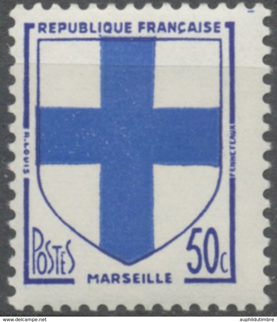 Armoiries De Villes (III) Marseille. 50c. Bleu Et Outremer. Neuf Luxe ** Y1180 - Unused Stamps