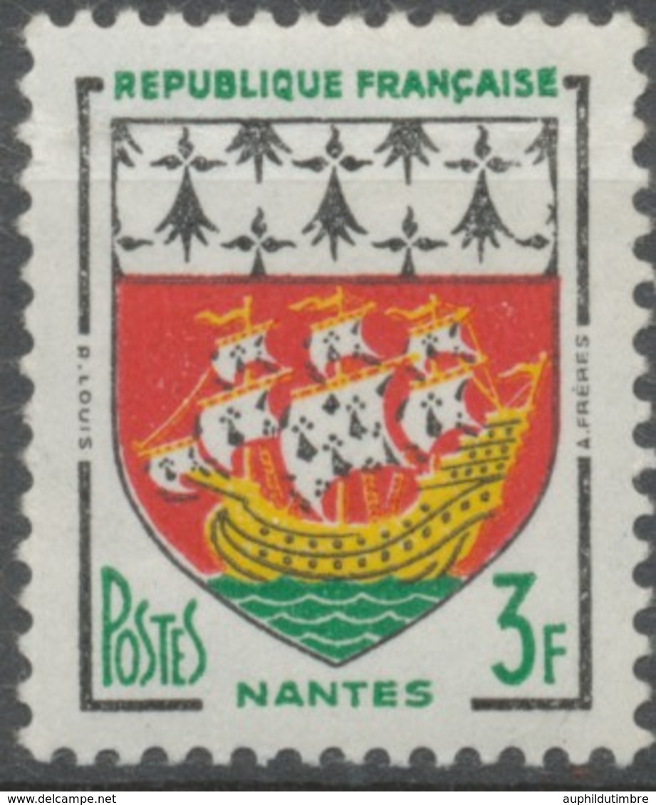 Armoiries De Villes (III) Nantes. 3f. Noir, Rouge, Jaune Et Vert. Neuf Luxe ** Y1185 - Unused Stamps