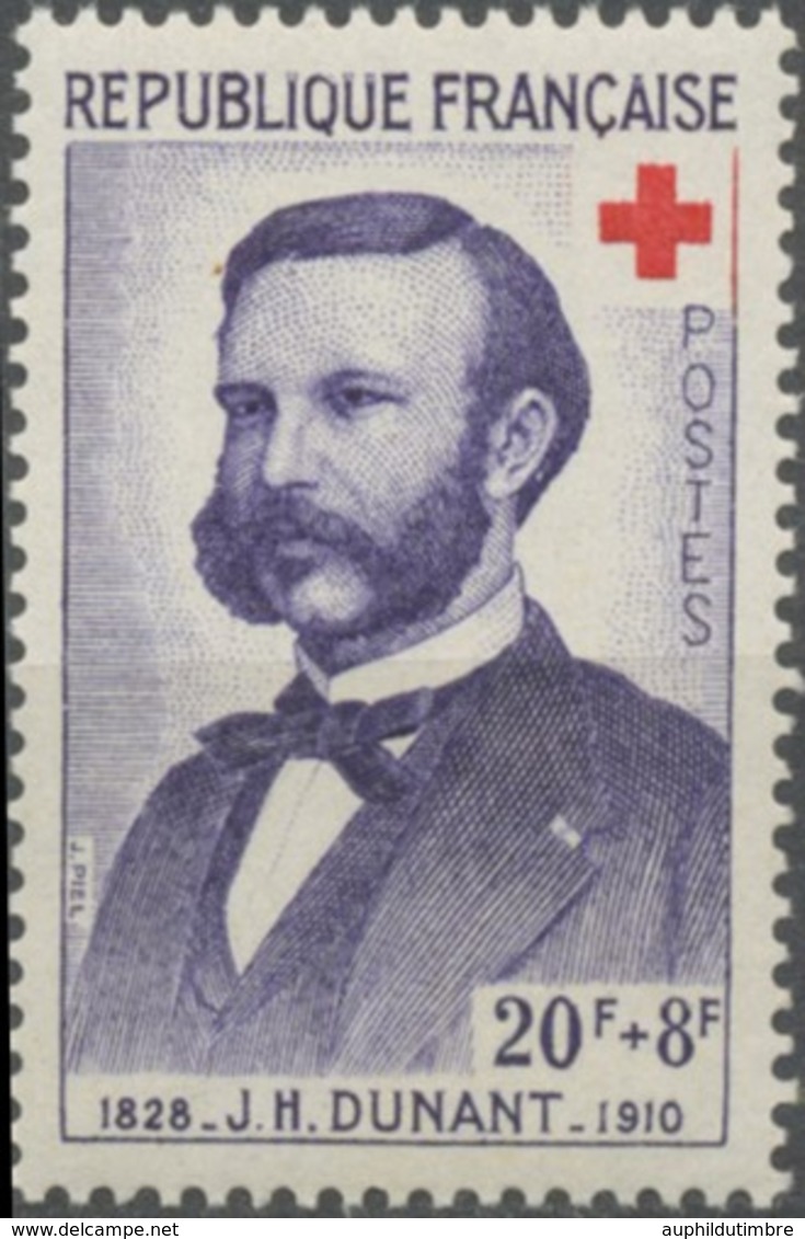 Au Profit De La Croix-Rouge.  J. Henri Dunant  20f. + 8f. Violet. Neuf Luxe ** Y1188 - Unused Stamps