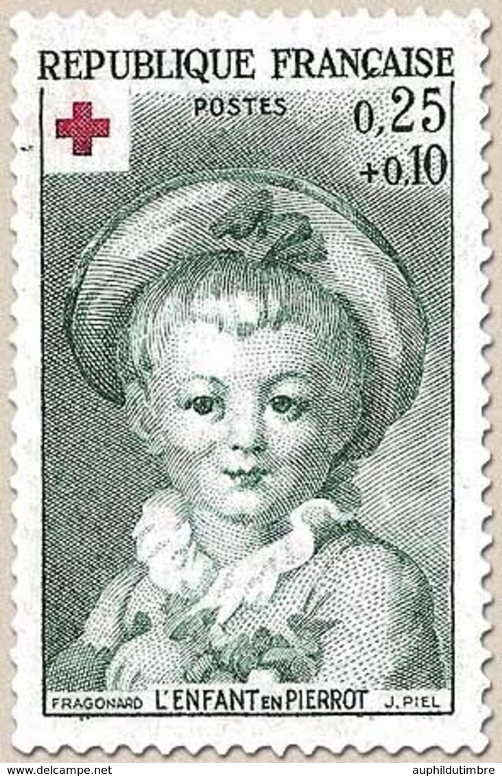 Au Profit De La Croix-Rouge. Reproductions De Fragonard (1732-1806).  L'enfant En Pierrot 25c. + 10c. Y1367 - Neufs