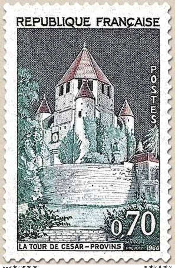 Série Touristique. Tour De César, à Provins  70c. Gris, Vert-bleu Et Rose Y1392A - Neufs