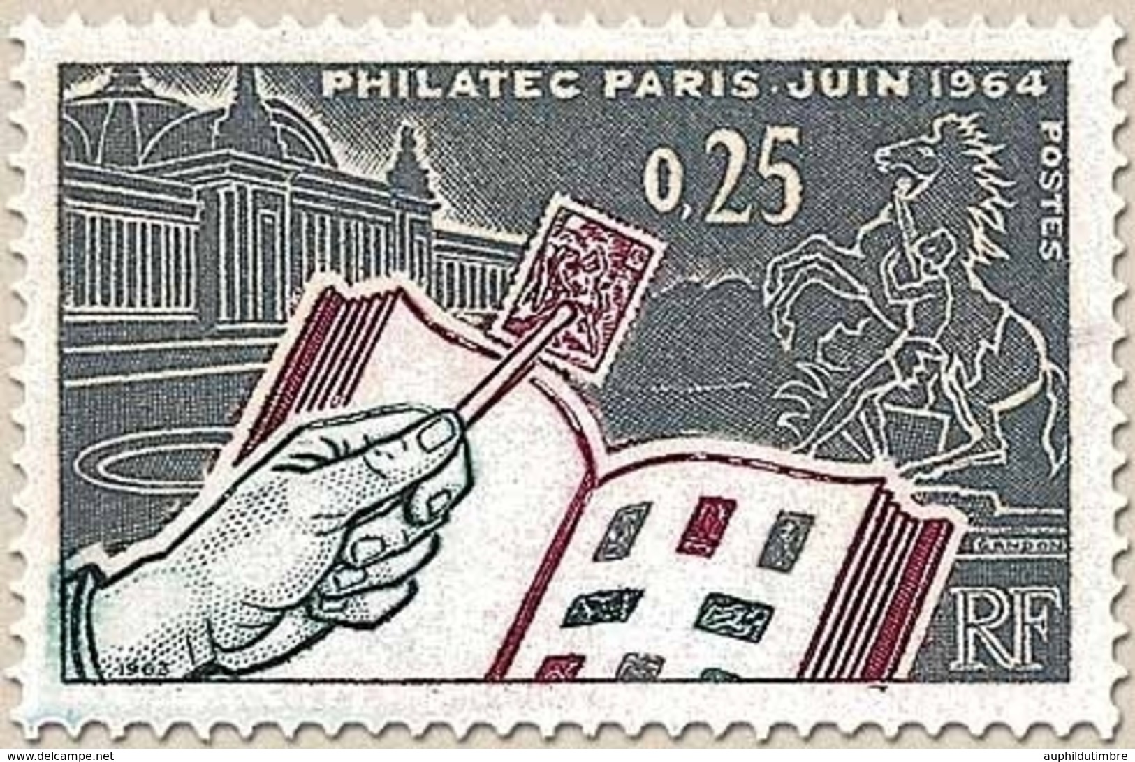 Exposition Philatélique Internationale PHILATEC 1964, à Paris (Prélude). Le Grand Palais. 25c. Y1403 - Neufs