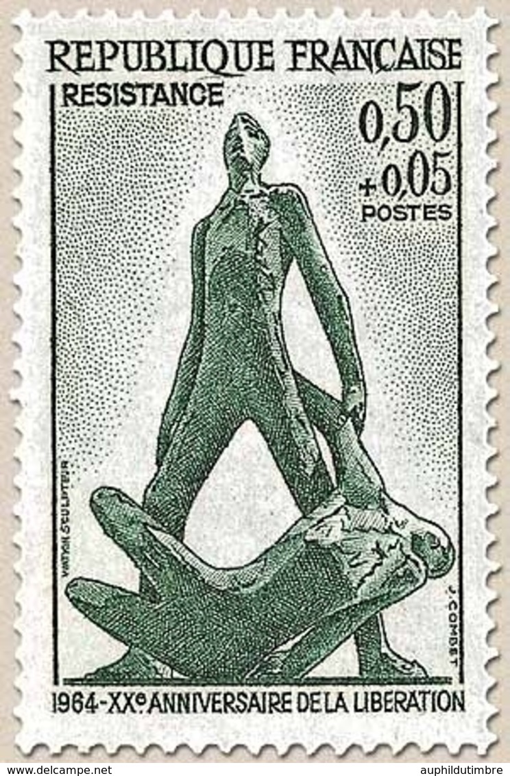 20e Anniversaire De La Libération. Résistance 50c. + 5c. Vert Foncé Y1411 - Unused Stamps