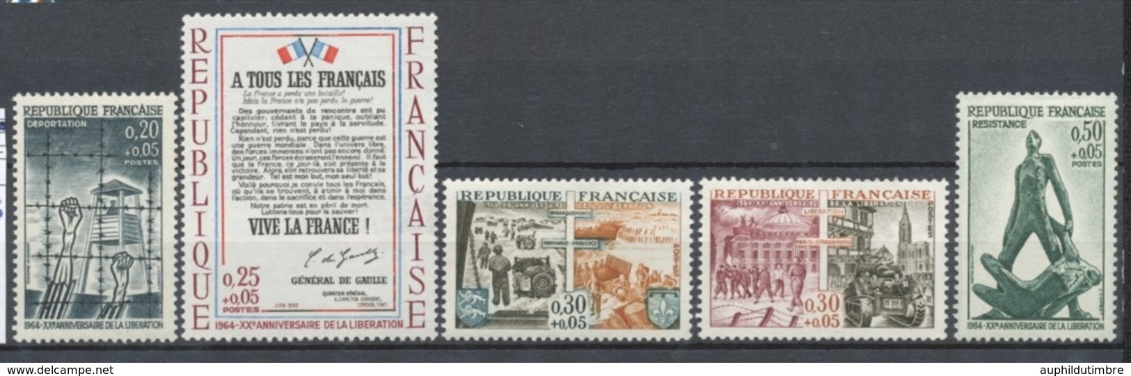 Série 20e Anniversaire De La Libération. 5 Valeurs Y1411S - Unused Stamps