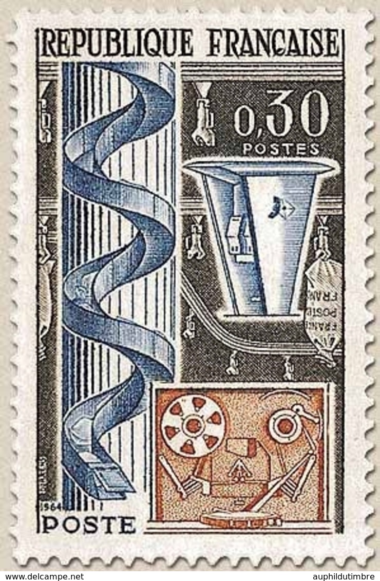 Exposition Philatélique Internationale PHILATEC, à Paris  30c. Noir, Bleu Et Brun-orange, Poste. Y1416 - Neufs