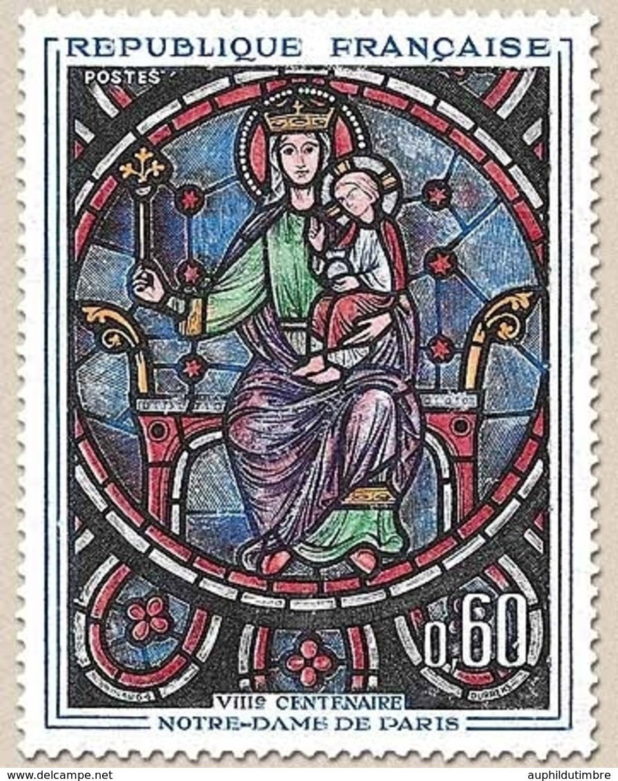 8e Centenaire De Notre-Dame De Paris. Rose Ouest De La Cathédrale. 60c. Polychrome Y1419 - Unused Stamps