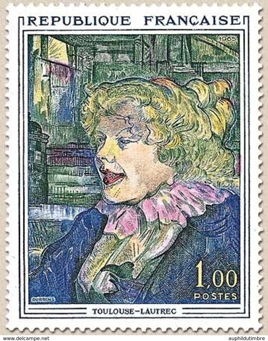Oeuvres D'art. La Serveuse Anglaise Du Star, Au Havre, Par Toulouse-Lautrec. 1f. Polychrome Y1426 - Neufs
