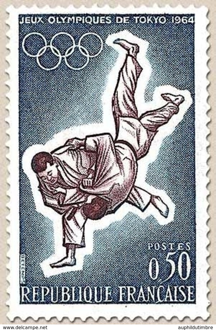 Jeux Olympiques De Tokyo. 50c. Bleu Et Brun-lilas Y1428 - Unused Stamps