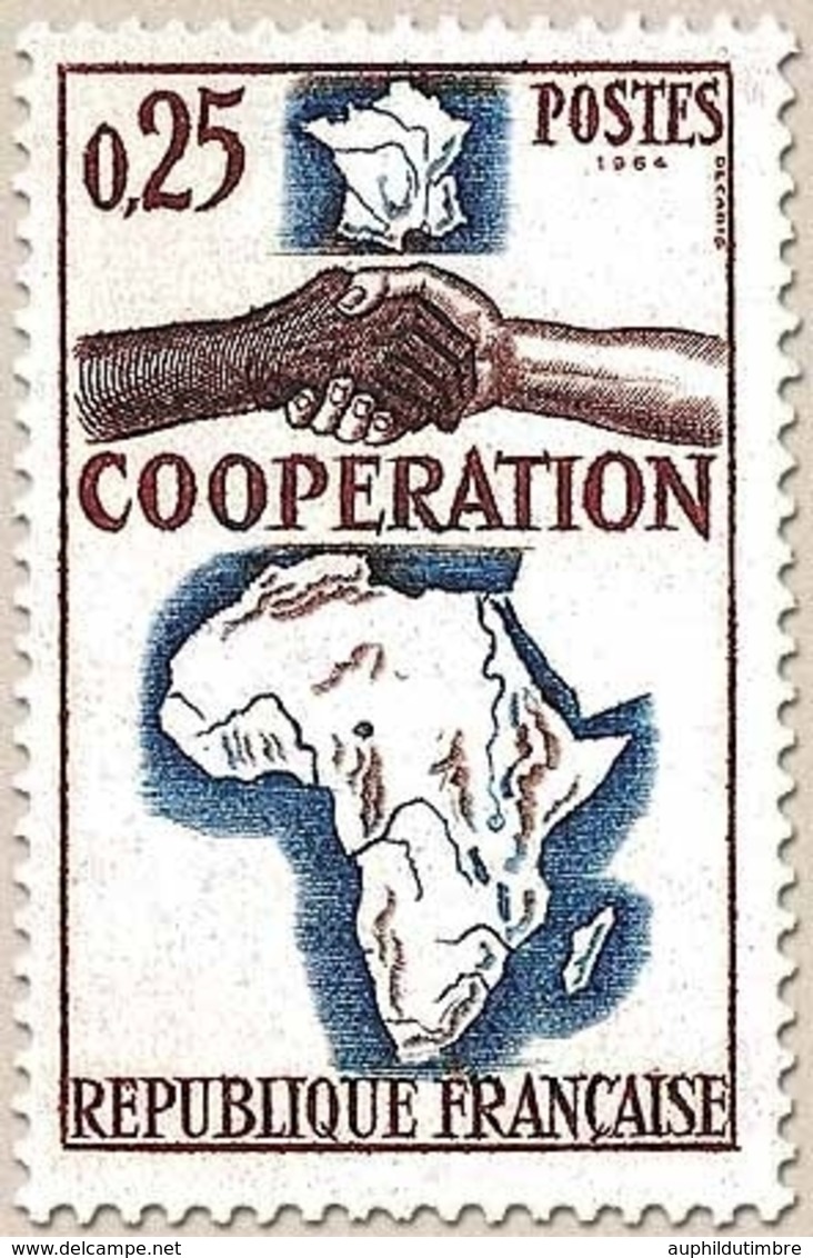 Coopération Avec L'Afrique Et Madagascar. 25c. Brun-rouge Et Bleu Y1432 - Unused Stamps