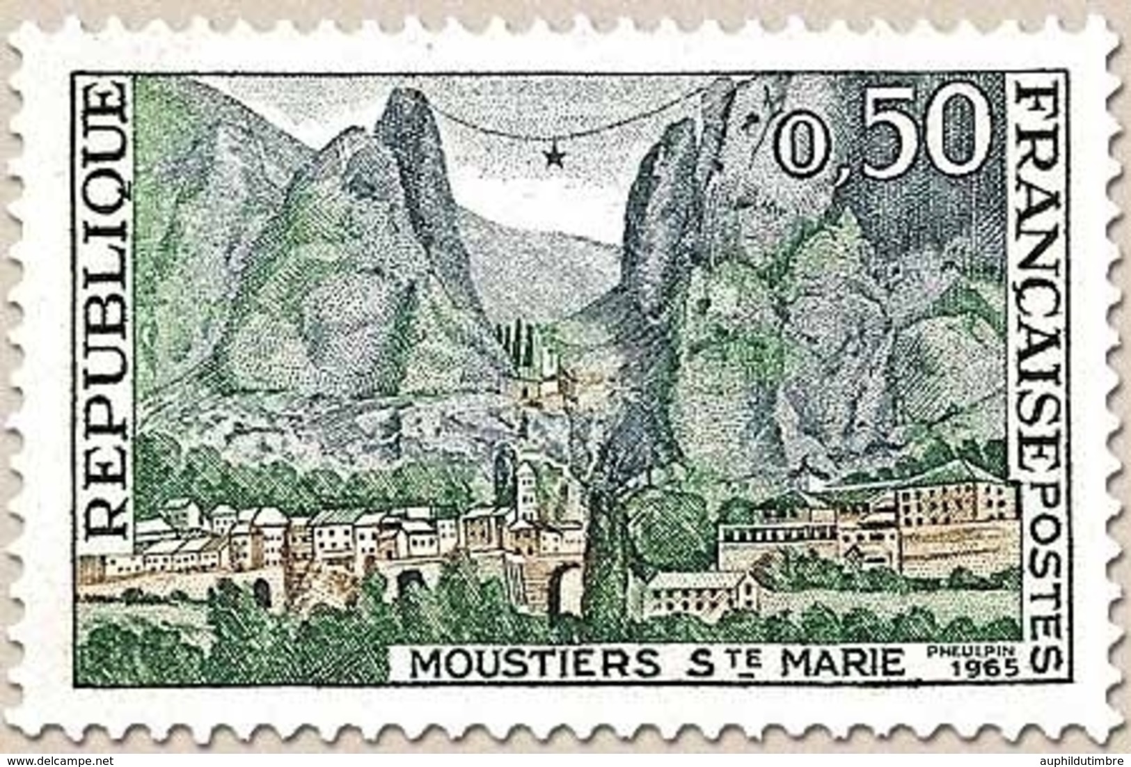 Série Touristique. Moustiers-Sainte-Marie. 50c. Vert, Bleu-gris Et Ocre Y1436 - Unused Stamps