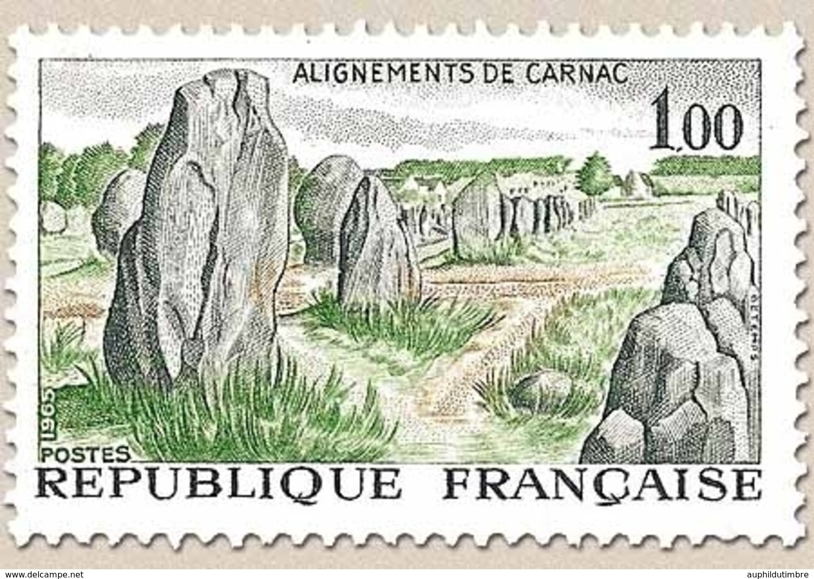 Série Touristique. Alignements De Carnac. 1f. Gris, Vert Et Bistre Y1440 - Ongebruikt