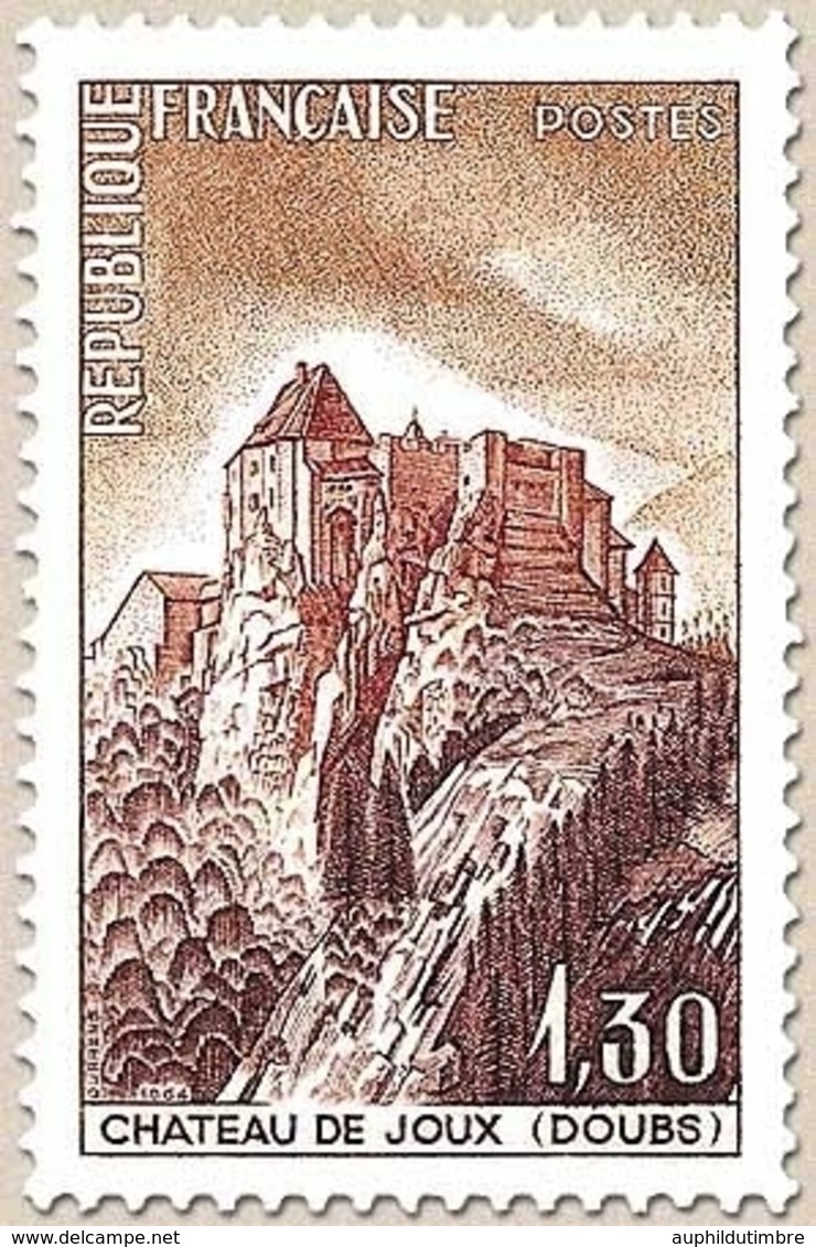 Série Touristique. Château De Joux (Doubs). 1f.30 Ocre, Violet-brun Et Brun-orange Y1441 - Unused Stamps
