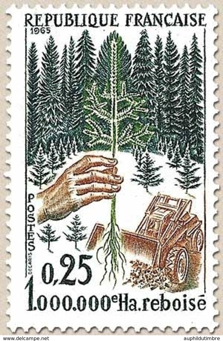 Millionième Hectare Reboisé. 25c. Vert Foncé, Vert Et Bistre Y1460 - Unused Stamps