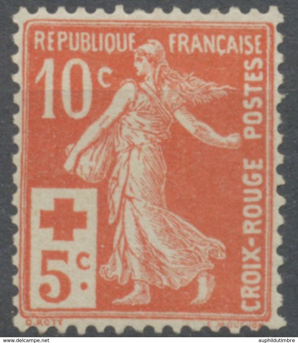 Au Profit De La Croix-Rouge. Semeuse Fond Plein Avec Surtaxe Carmin. 10c. + 5c. Rouge Neuf Luxe ** Y147 - Unused Stamps