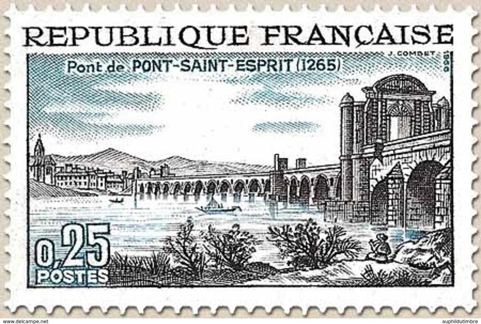 7e Centenaire Du Pont De Pont-Saint-Esprit. 25c. Noir Et Bleu Y1481 - Neufs