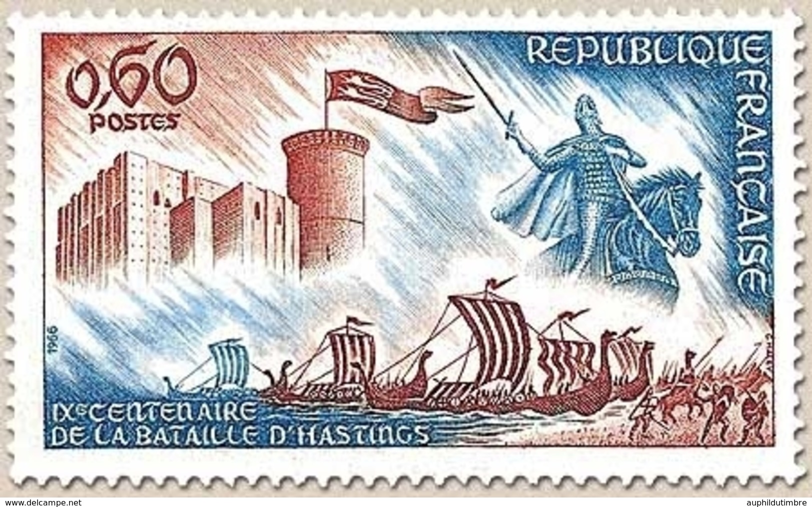 9e Centenaire De La Bataille D'Hastings. Le Château De Falaise, La Statue De Guillaume Le Conquérant. 60c. Y1486 - Ongebruikt