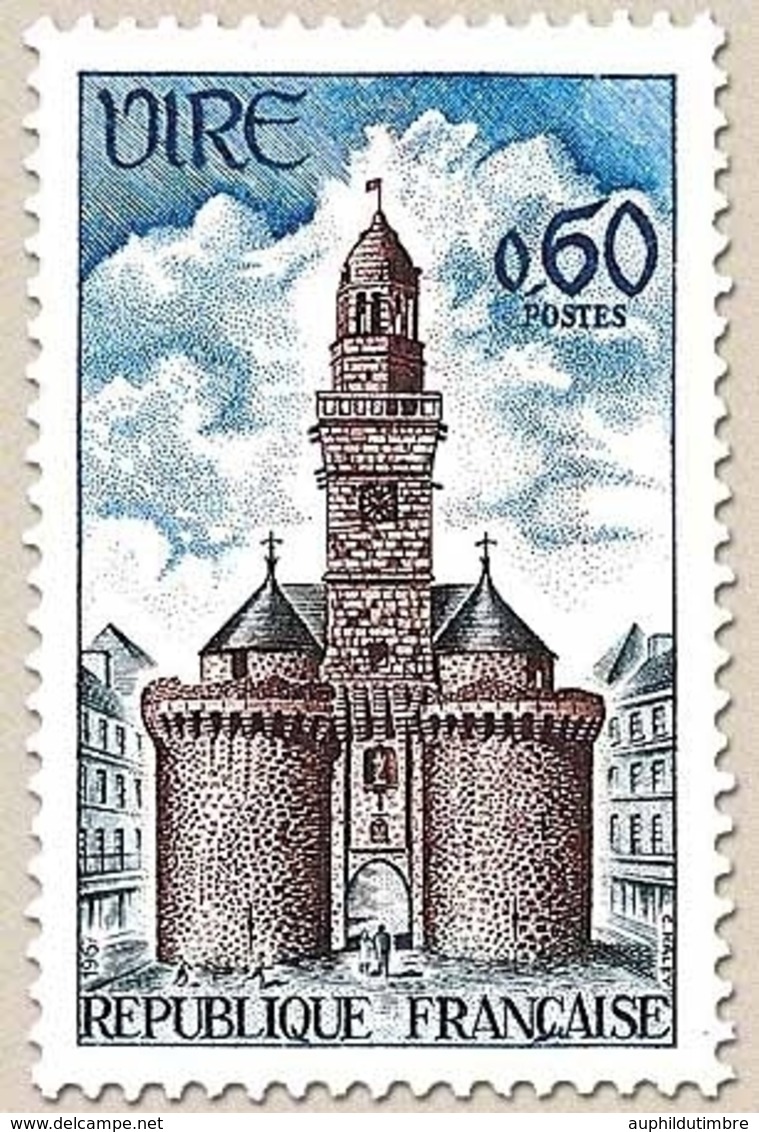 Monuments Et Sites. Porte De L'Horloge à Vire 60c. Bleu Clair, Bleu Foncé Et Bistre Y1500 - Neufs