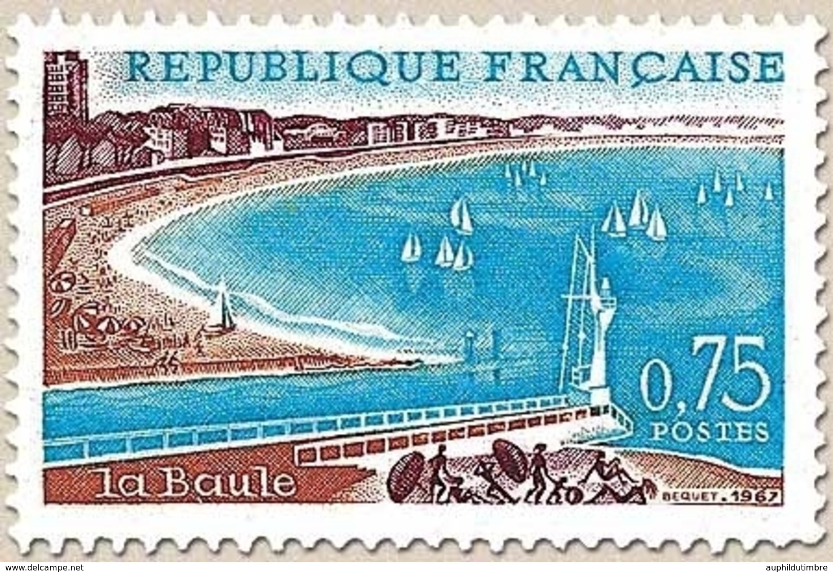 Monuments Et Sites. La Baule 75c. Bleu-vert, Bistre Et Rouge Y1502 - Neufs