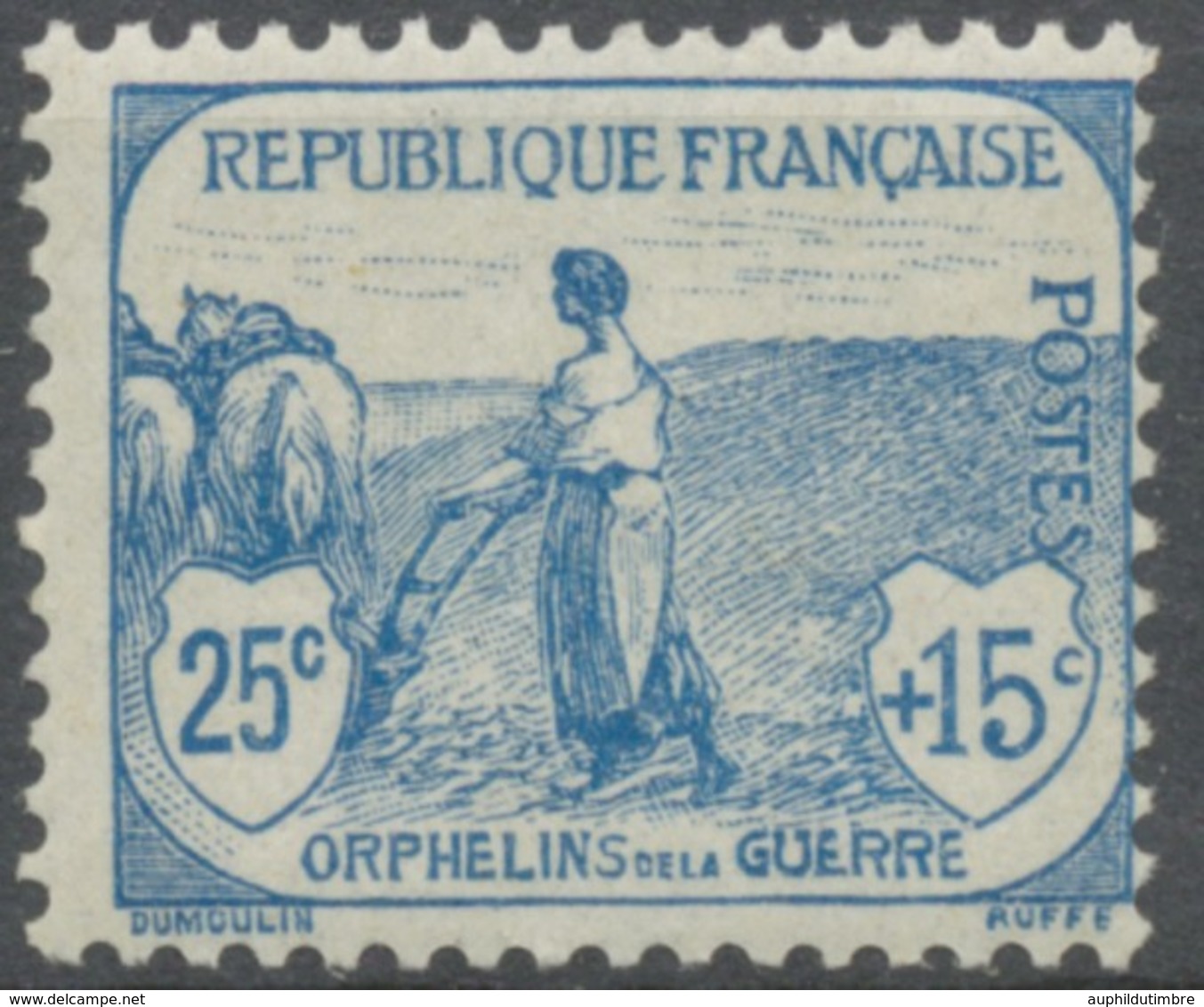 Au Profit Des Orphelins De La Guerre. 25c. + 15c. Bleu Neuf Luxe ** Y151 - Unused Stamps